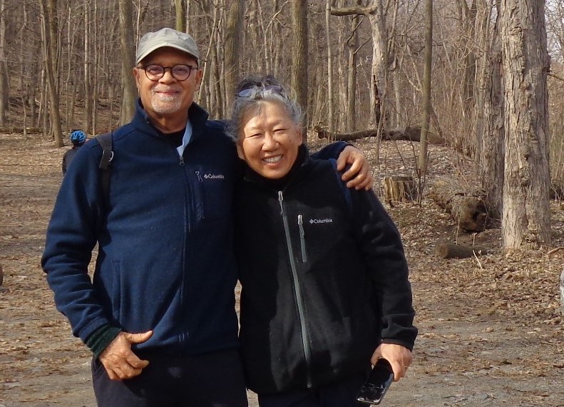 25 avril 2022 chemin de la montagne à Montréal alix et diana