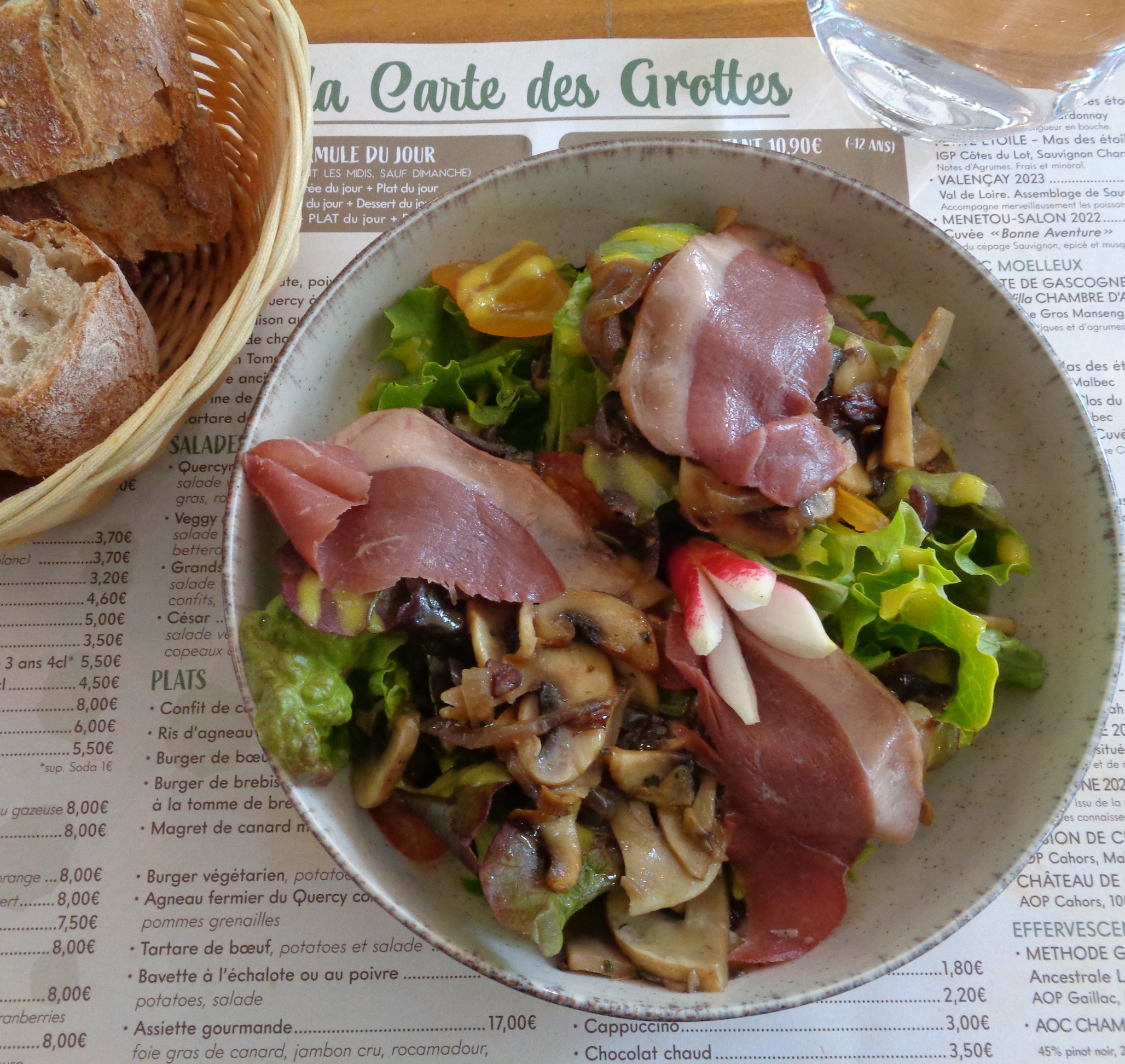 1ermai salade de magret fumé