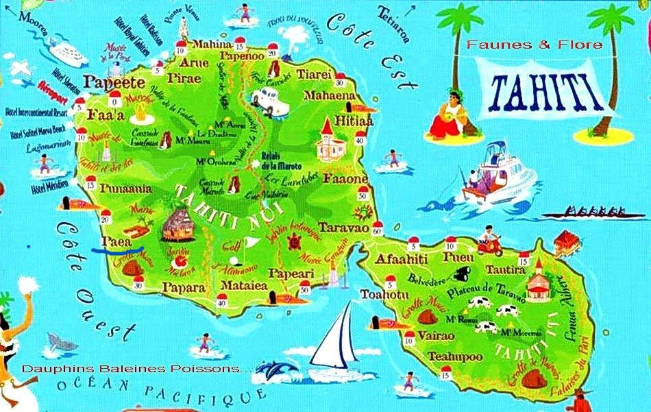 Carte Tahiti