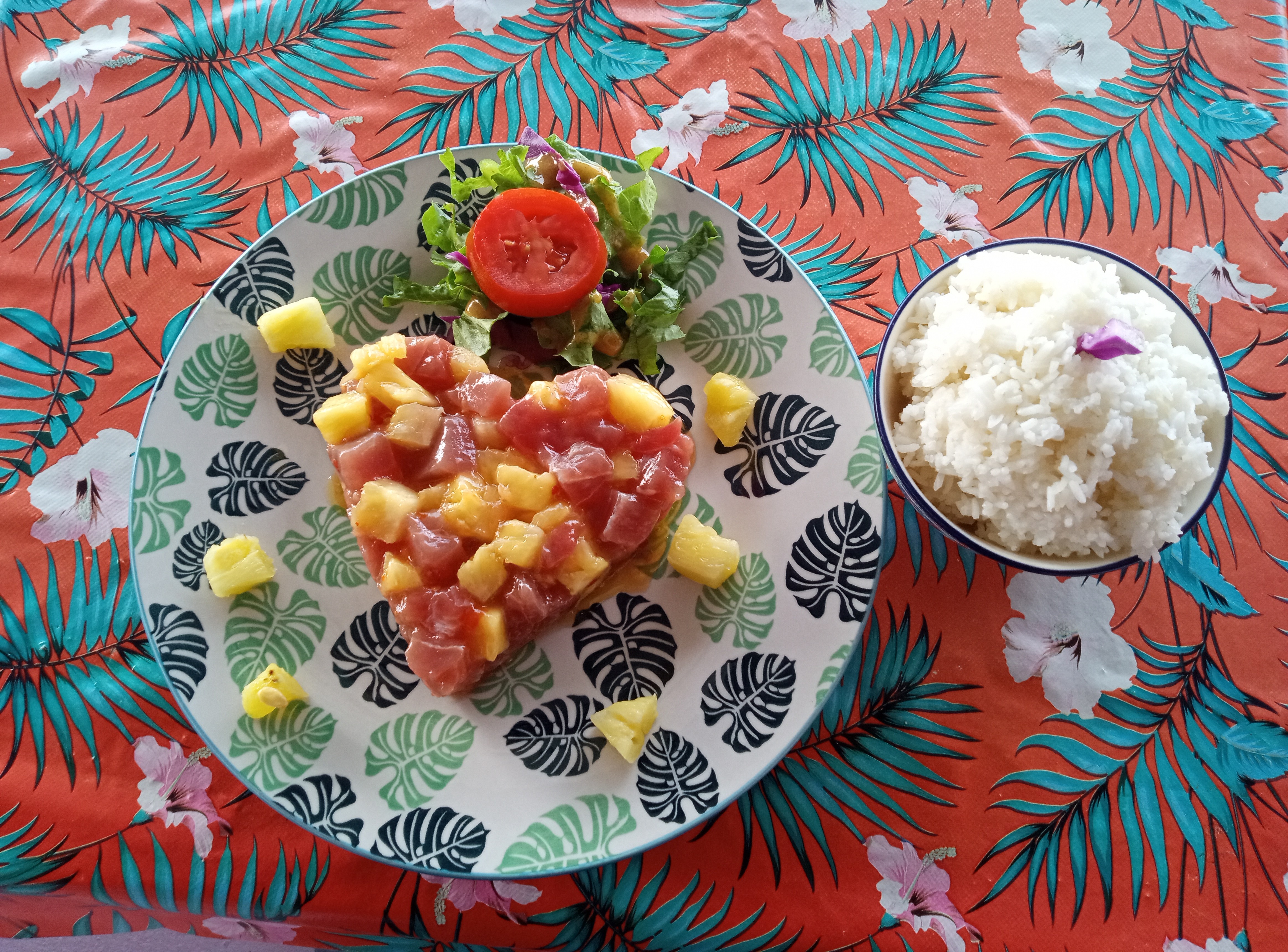 tartare de thon aux ananas, 31 déc, quai de Rotoava